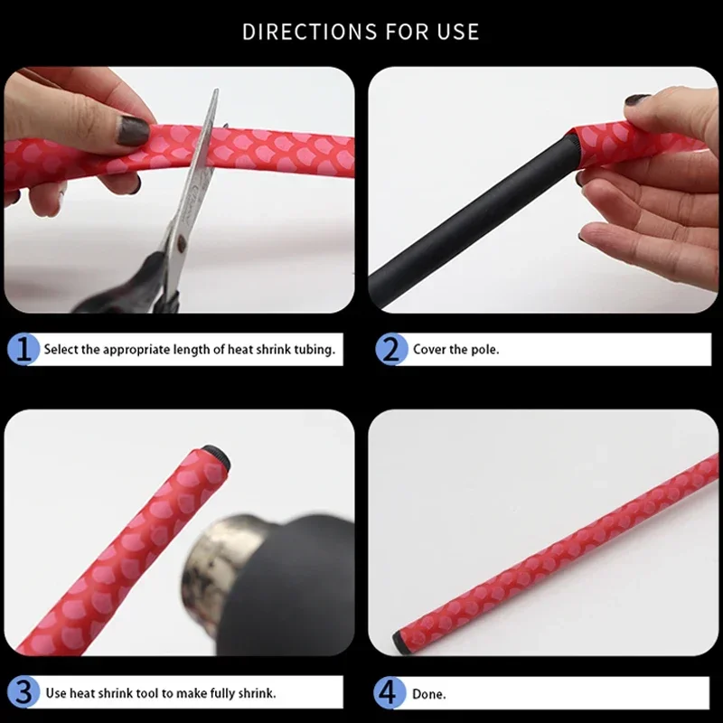 1-10 шт. Нескользящая термоусадочная трубка 5 цветов 1 м 15/18/20/25/28/30/35/40/45/50 мм