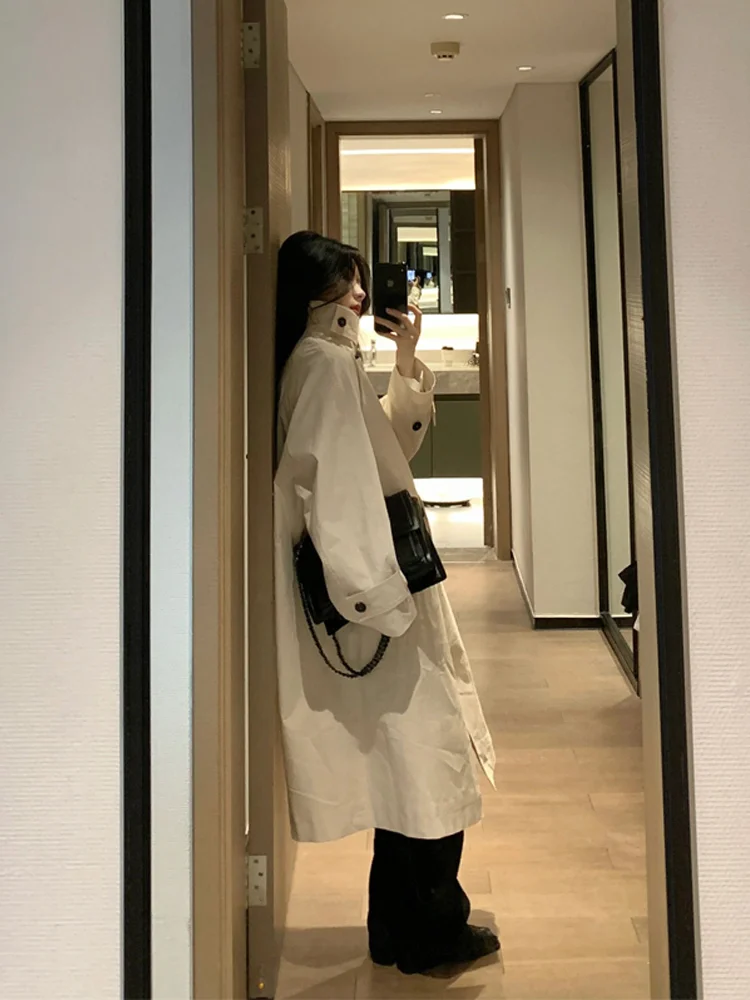 Autumn and Winter 2024 New Trench coat Outerwear Women Mid-Length This Year Popular Small Korean Series Japan fashion British...