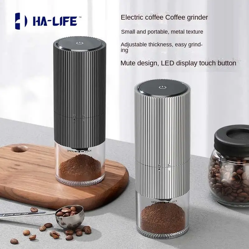 

HA-Life Coffee Grinder Coffee Grinder Portable Coffee Grinder Visual Grinder 2023 New Rechargeable Grinder Hot Dropshopping
