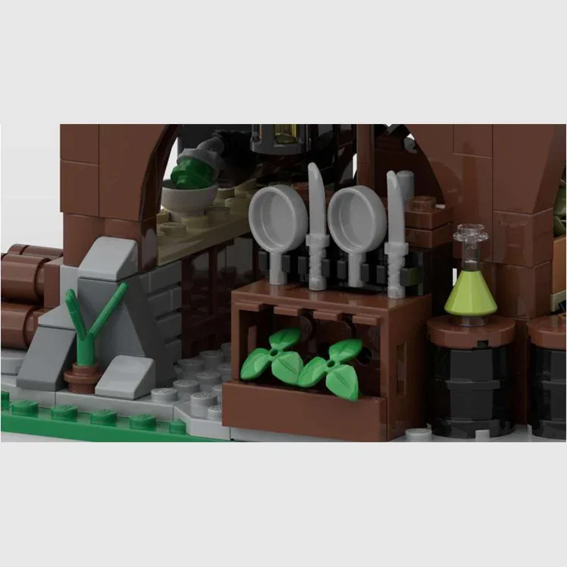 Магазин аптеки средневековая деревня травяной сад moc уличный рынок кирпичный