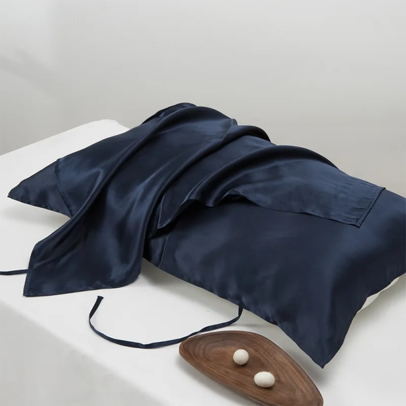 

New Arrival 48X74 Cm Silk Pillow 19 Mu Mi Pure Towel 100% Pure Color Mulberry Silk Pillow Case Skin1pcs