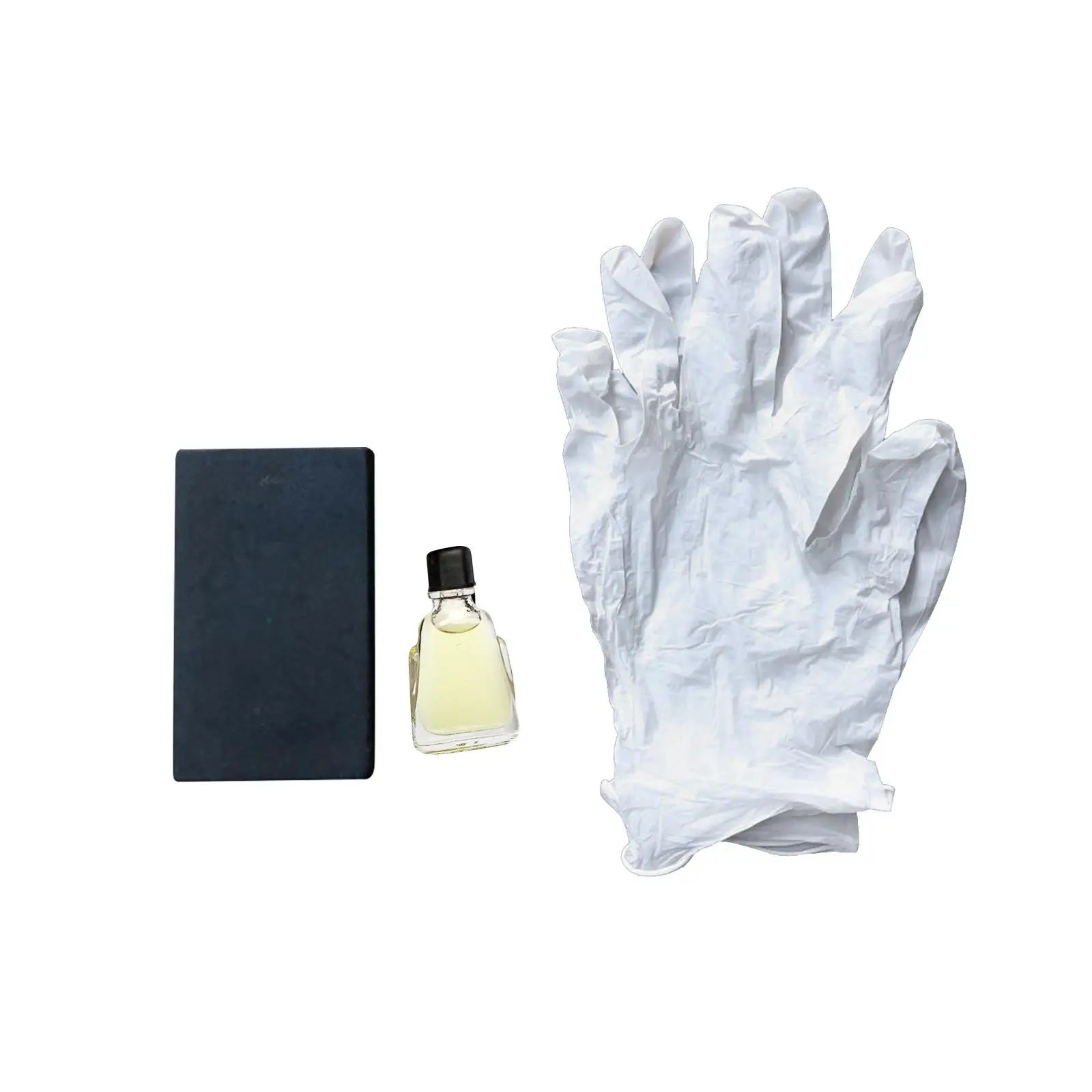 Gold Metal Scratch Making Detection Test Stone Kit Touchstone Professional with Protective Gloves 7cmx4cm Gold Detection Stone