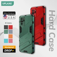 uflaxe original shockproof hard case for xiaomi redmi note 10 pro max 5g note 10s punk style back cover casing with kickstand