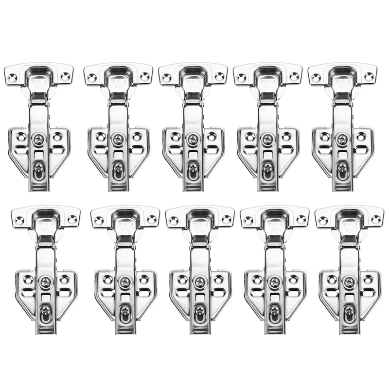 

10Pcs Hinge Stainless Steel Door Hydraulic Hinges Damper Buffer Soft Close For Cabinet Kitchen Furniture Hardware Accessories Fu