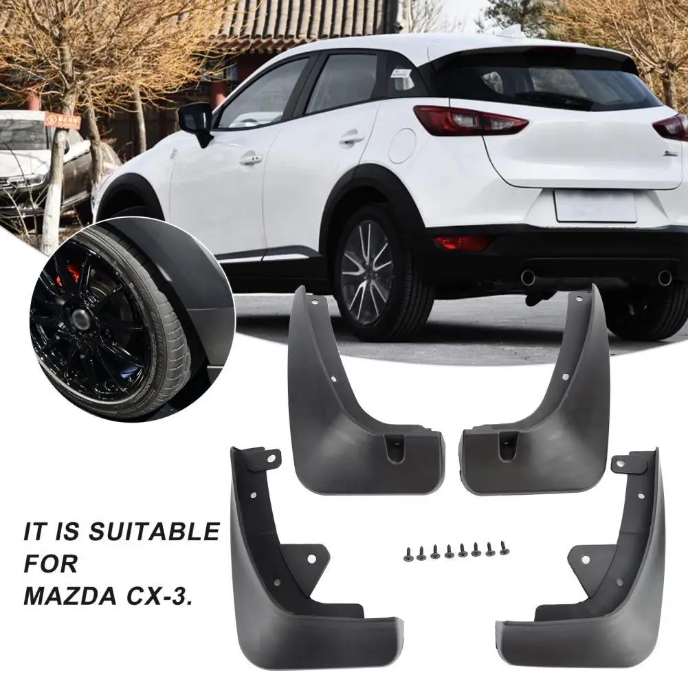 

4Pcs LB-SY-518 Mudguard Easy Installation Sturdy Lightweight Car ABS Mudguard for Mazda CX-3