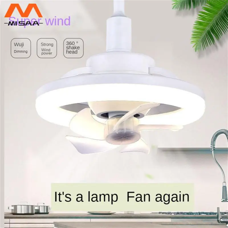 

E27 Remote Control Fan Light Easy To Install Adjustable Brightness And Color Dual Function Fan And Light Fan Stable And Durable