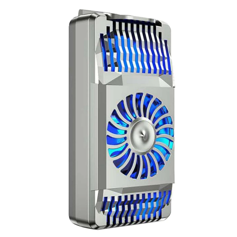 

HTHL-Phone Cooler Radiator For Iphone/Android Gaming Semiconductor Heatsink Cell Phone Cooling Fan (Silver)
