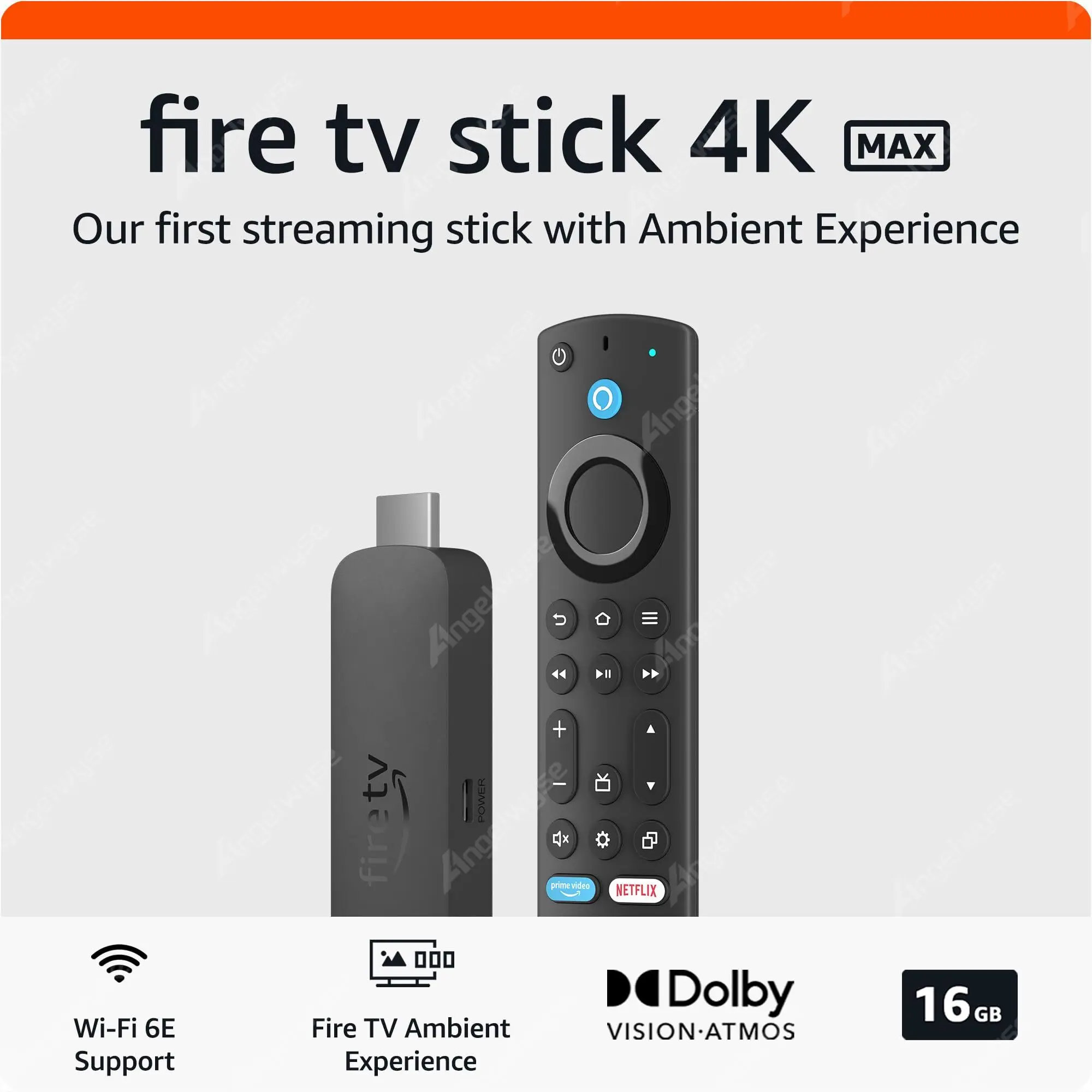 Лучший продавец новый смарт-пульт для телевизора Fire TV Stick 4K Max Wi-Fi 6E с поддержкой