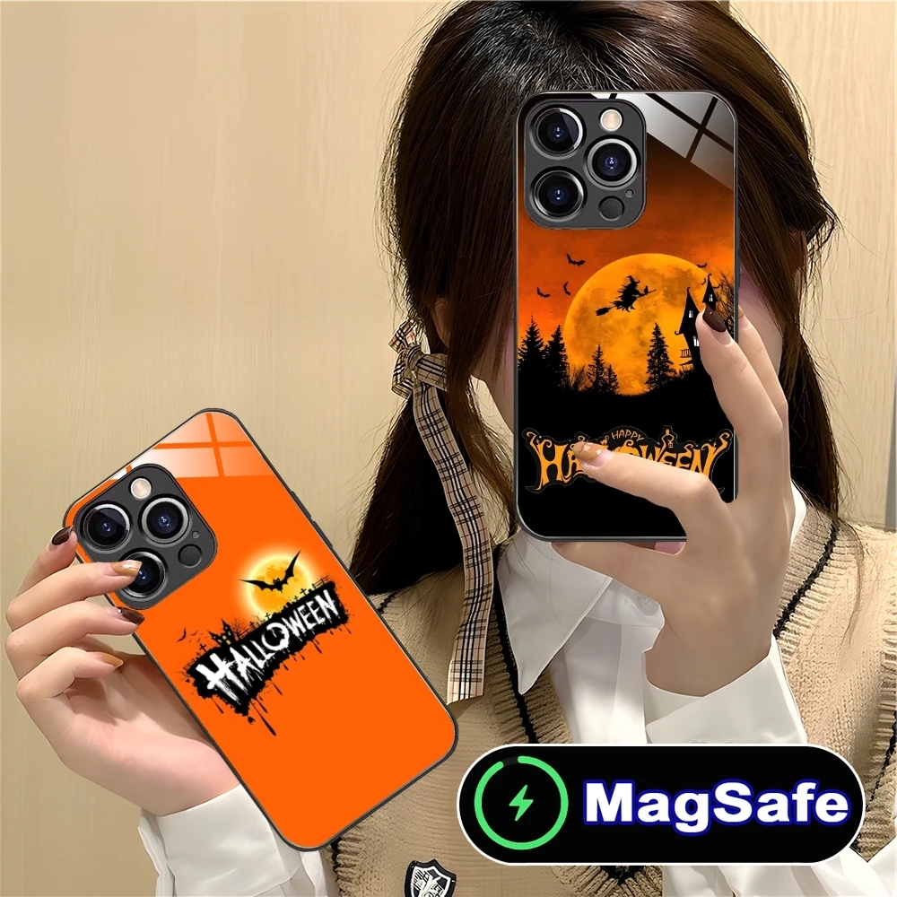 Halloween Pumpkin Mobile Cell Phone Case for iPhone 16 15 14 13 12 11 ...