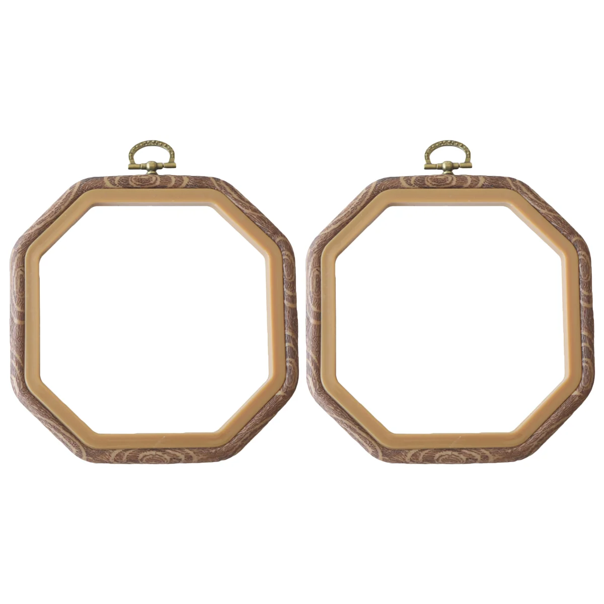 

Embroidery Hoop Frame Circle Craft Stand Ring Small Hoops Cross Octagon Loop