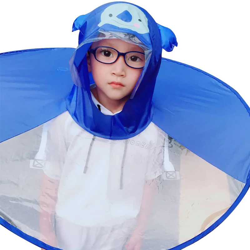 

Children's Raincoat Transparent UFO Raincoats Hands Free Rain Poncho Baby Funny Duck Rain Coat Rain Cover Raincoat for kids