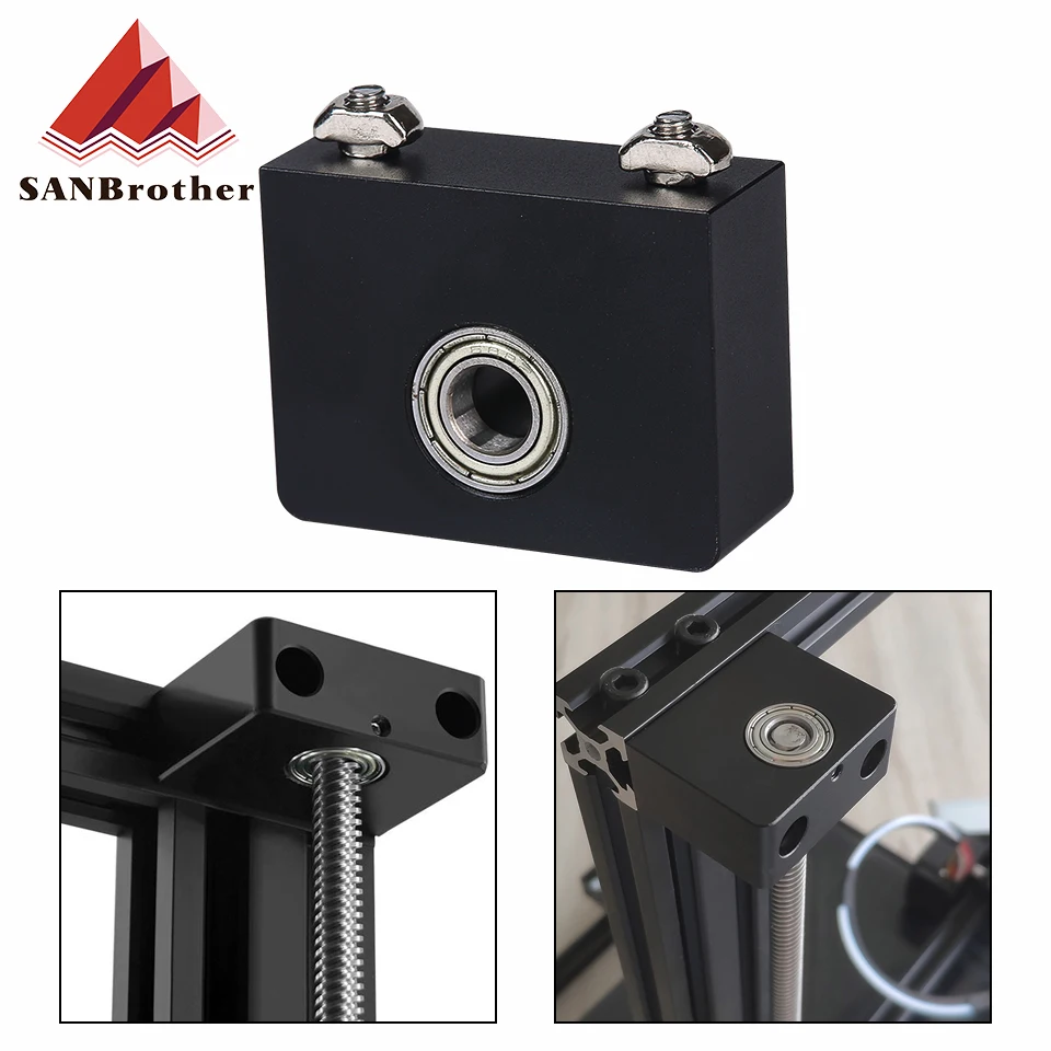 

3D Printer Parts Aluminum Z-Axis Leadscrew Top Mount For Tornado CR-10 ENDER-3 Ender-3 Pro Metal Z-Rod Bearing Holder