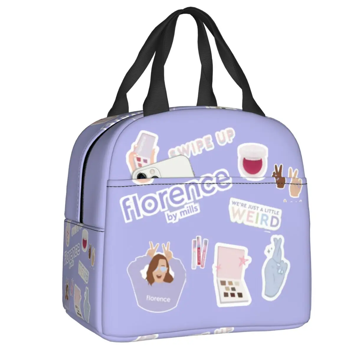 

Сумка для ланча «Флоренция по мельницам» на заказ, Женский термоохладитель, изолированный Ланч-бокс для взрослых, для офиса, работы, пикника, сумки-тоуты для еды