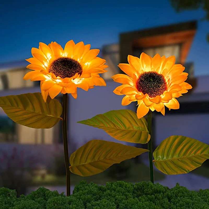 

Waterproof Sunflower Garden Solar Lights Durable Backyard Patio Porch Lamp Creative Home Outdoor Yard Decorative Lighting Supply