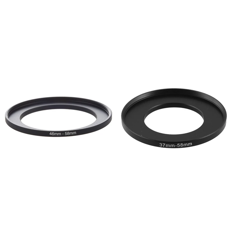 

2 шт., металлическое кольцо-адаптер для объектива камеры 37-58 мм и 46-58 мм