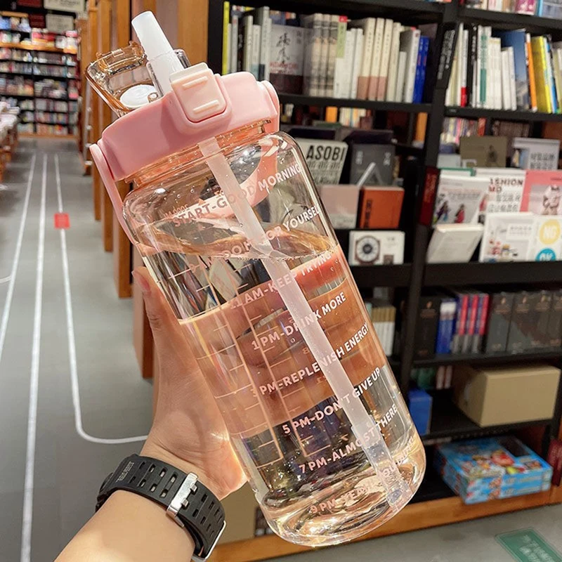 

New-2L прозрачная бутылка для воды большой емкости с защитой от протечек