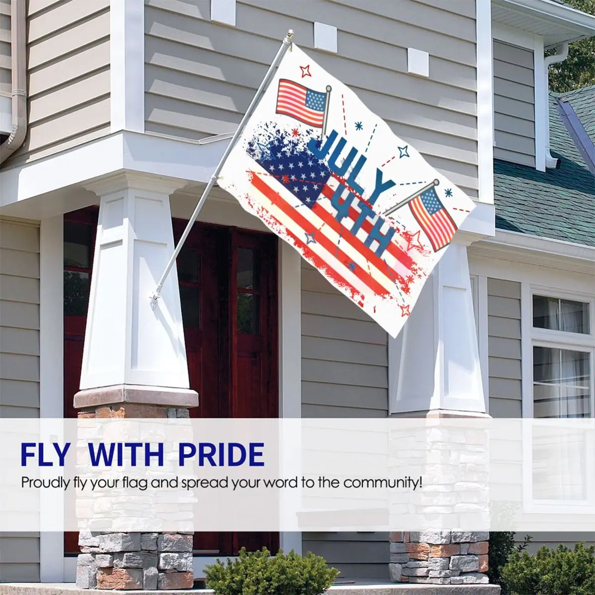 Празднование Дня коломбуса наружный баннер мультяшный фокус или желание