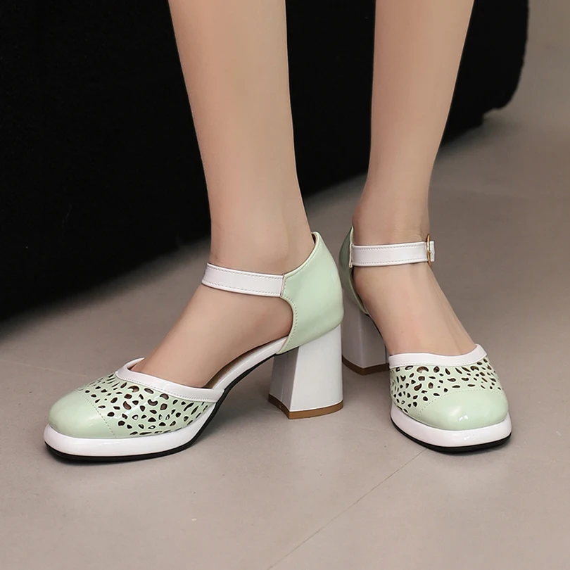 Размера плюс лакированная кожа пэчворк PU верхняя круглая маленькая дышащая