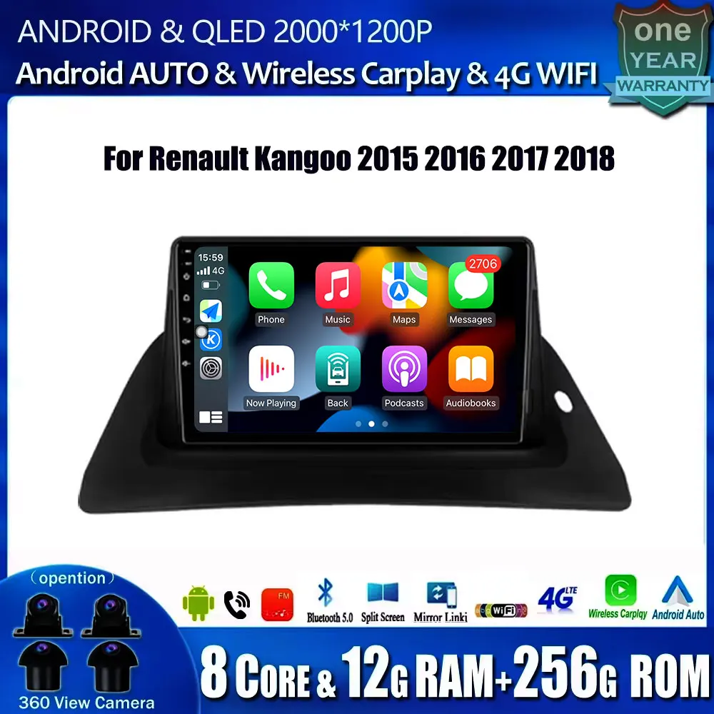 Android OS для Renault Kangoo 2015 2016 2017 2018 автомобильный мультимедийный плеер стерео