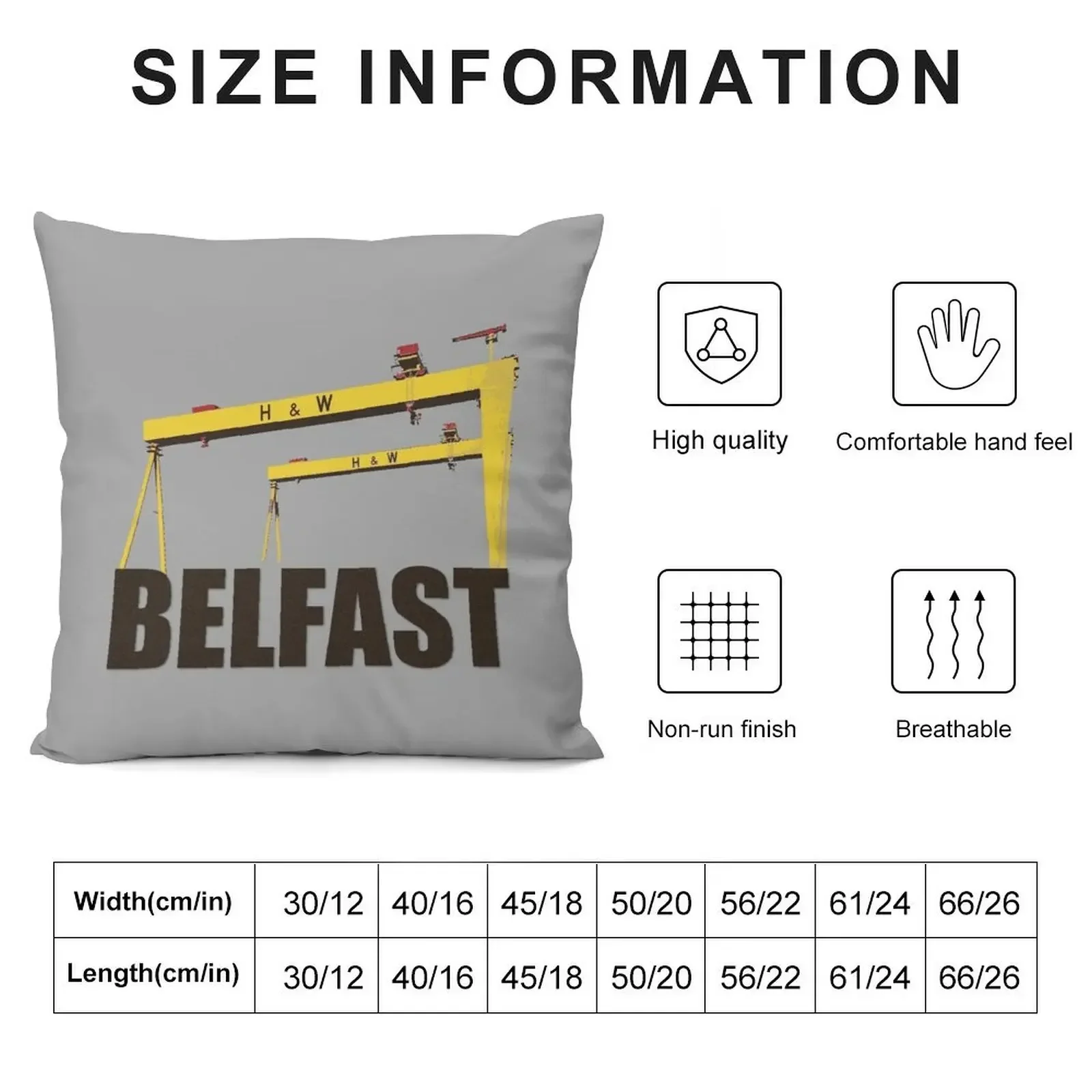 Бельфаст Северная Ирландия - Харланд и Волфф Шифф Декоративная подушка