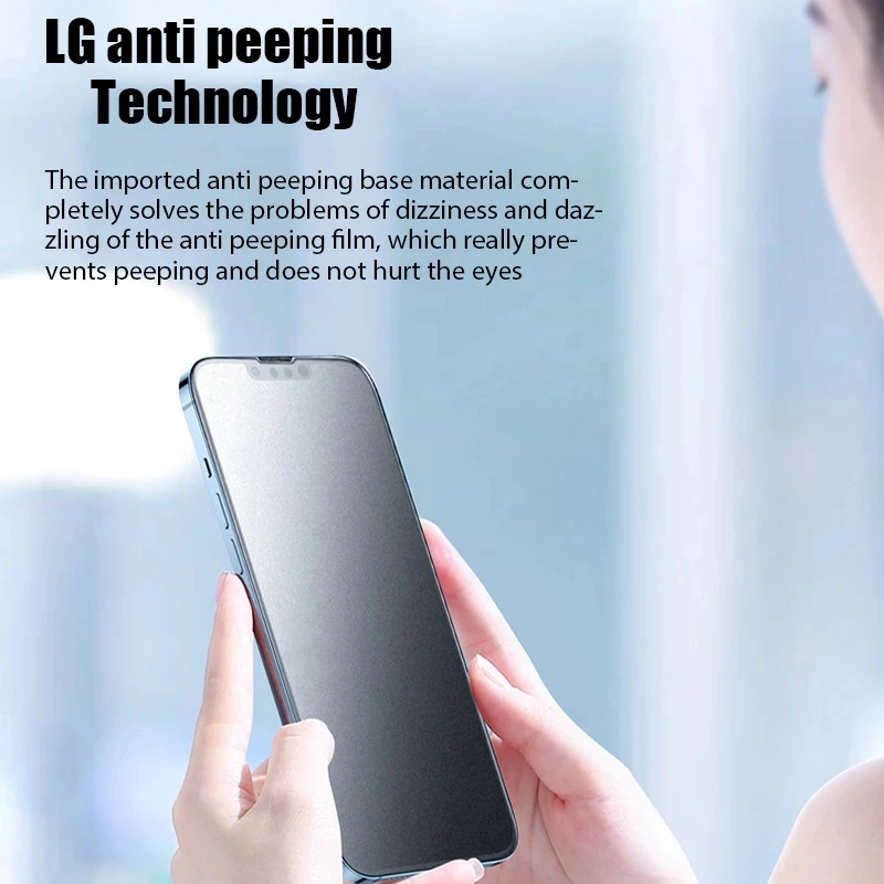 1-3Pcs Matte Ceramic Privacy Screen Protectors for IPhone 13 12 Pro Max Mini 7 Plus Soft Anti-spy Film for IPhone 11 XS MAX X XR