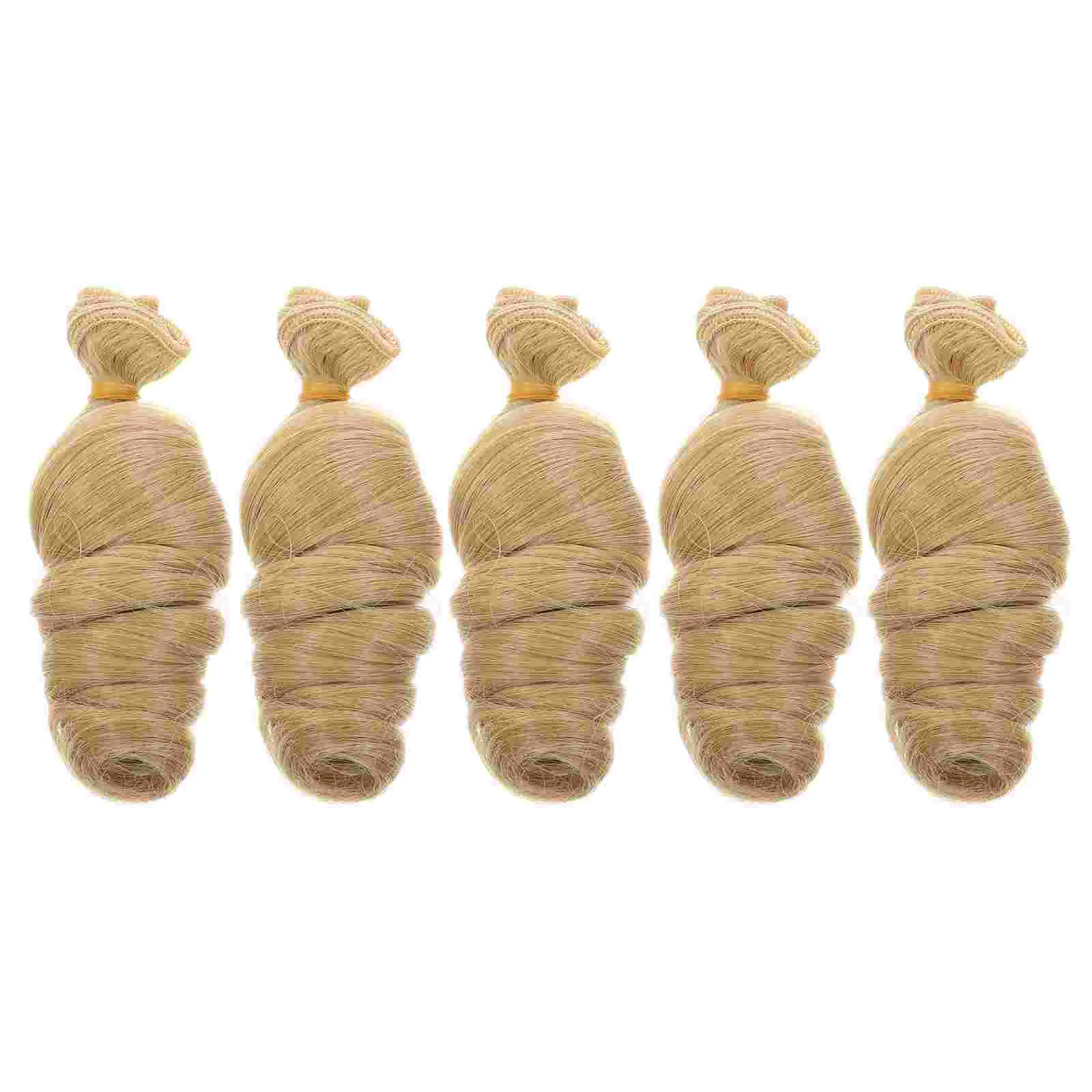 

5pcs Doll Hair Doll Wig Curly Doll Hair Wefts Wig DIY Doll Making Accessories