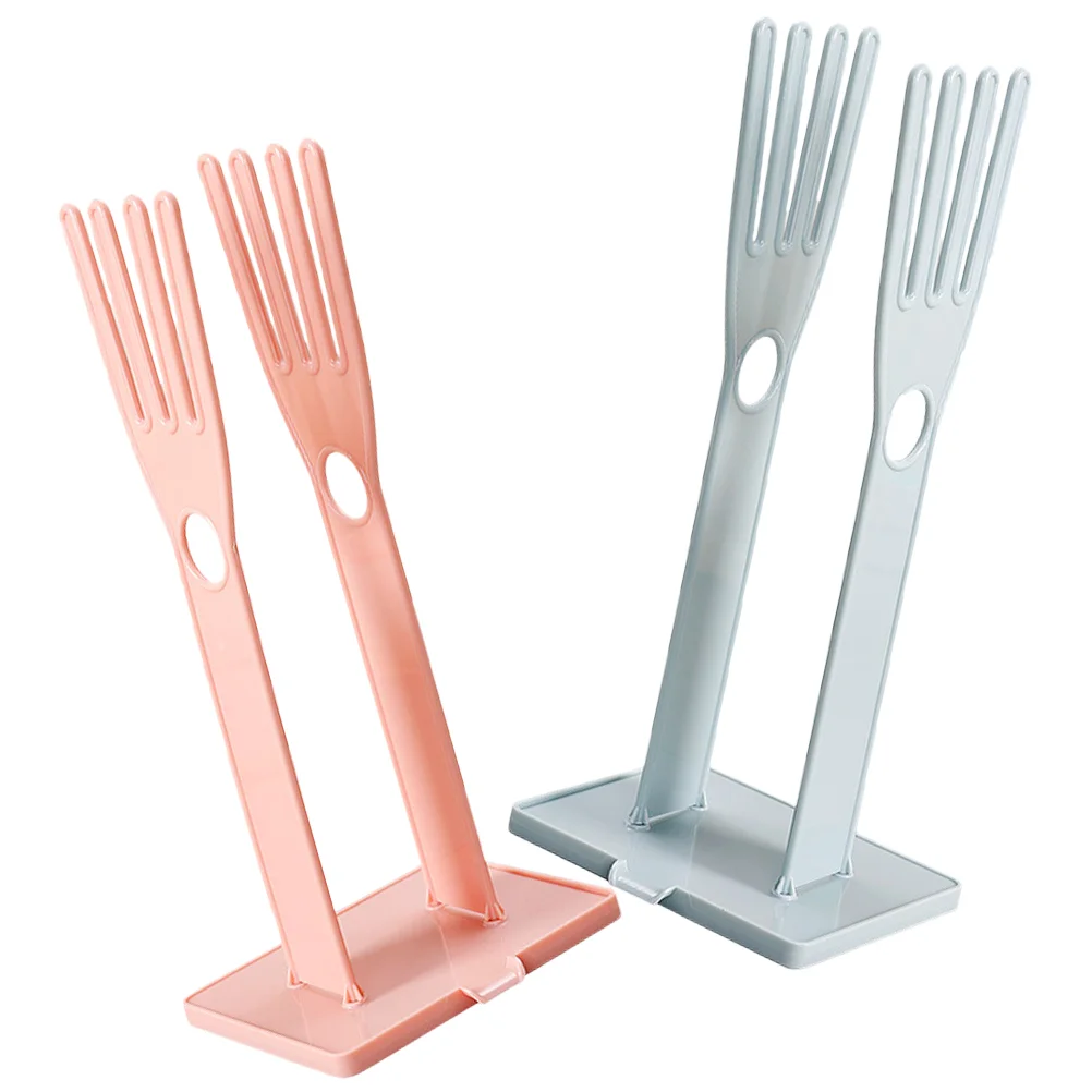 

2 Pcs Drying Rack Kitchen Glove Stand Holder Hanging Detachable Abs Dryer Towel