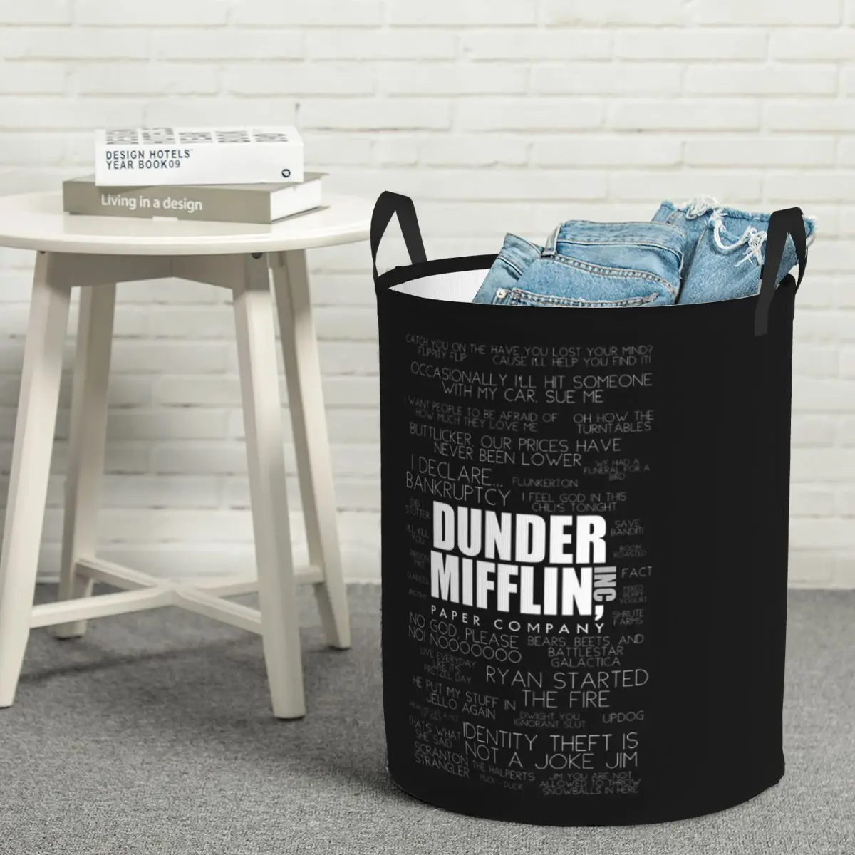 Фото Корзина для белья «Корпорация Dunder Mifflin» (The Office) – Складная корзина для стирки, детская корзина для белья №1
