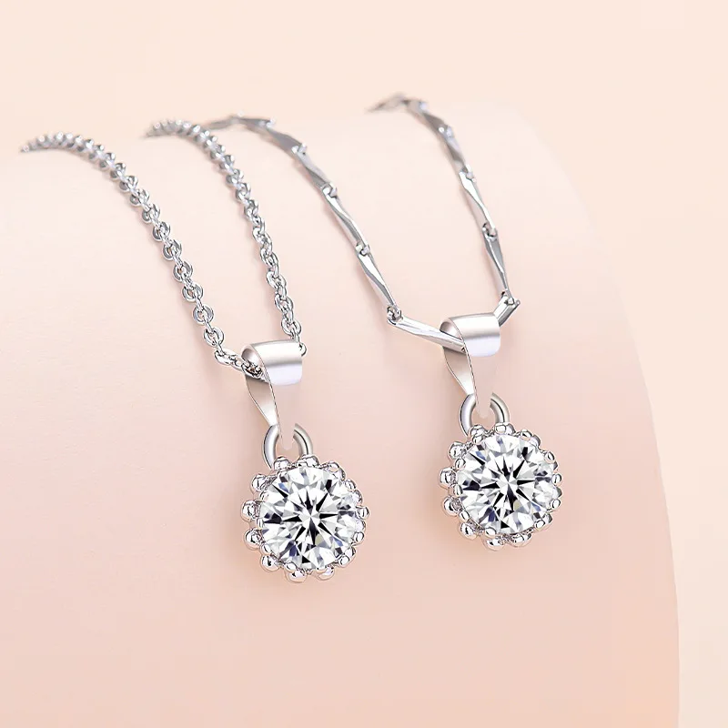 

New 2022 Designer Snowflake Necklace Zircon Pendant With Chain Cross Chain Melon Seed Chain