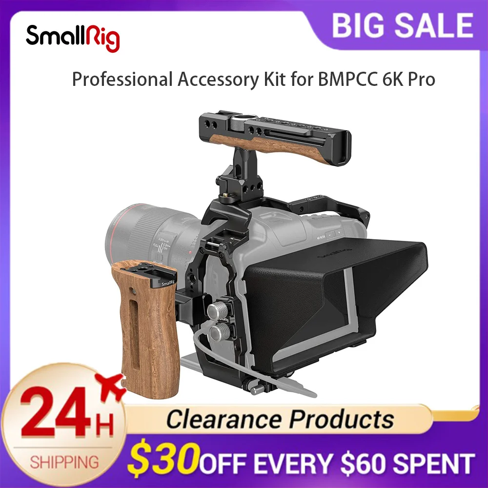 

SmallRig Professional Camera Cage Full Kit With NATO Handle for BMPCC 6K Pro Accessory 3299