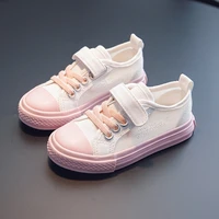 boys white shoes 2022 summer girls kids fashion breathable mesh childrens simple hook loop flat casual shoes unisex korean