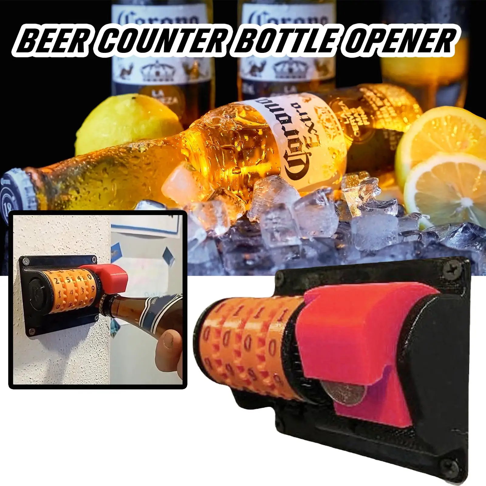 Creative Wall Corkscrew Beer Counter Bottle Opener Father's Day Gifts Wall-mounted Corkscrew Kitchen Gadgets Accessories