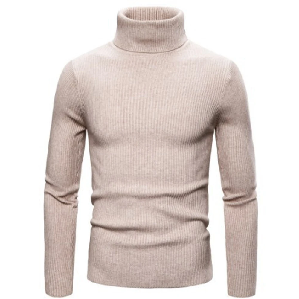 

Knitwear Men Turtleneck Pullovers Winter Long Sleeve Thermal Underwear Tops Thermo Sweaters Casual Slim Fit Warm T-Shirt Solid