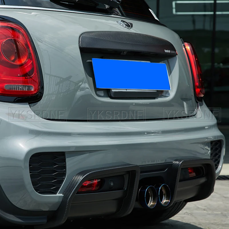 Диффузор для заднего бампера JCW Mini F56 Style 2015-2022 отделка диффузора из углеродного