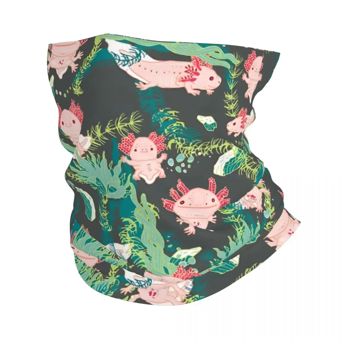 Детский аксолотль шарф в мультяшном стиле шейный платок маска для лица полиэстер