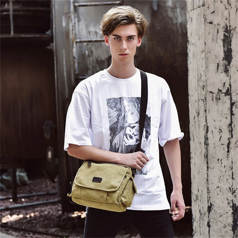 

Men Canvas Shoulder Bags Casual Tote Travel Men's Crossbody Bag Luxury Messenger Bags Men's Handbag Oxford Waterproof Fabric Bag