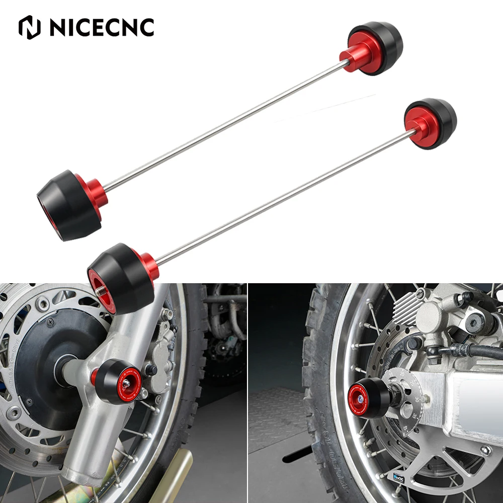 

NICECNC Motocross Front Rear Axle Slider Wheel Crash Protector Cover Guard For Honda XR650L XR 650L 1993-2022 2021 2020 Aluminum