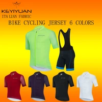 keyiyuan 2022 high quality mens cycling jersey summer short sleeve set maillot bib shorts bicycle clothes suit roupa ciclismo