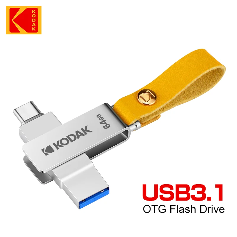 

USB-флеш-накопитель Kodak, 3,1 дюйма, OTG, 64/128/32 ГБ