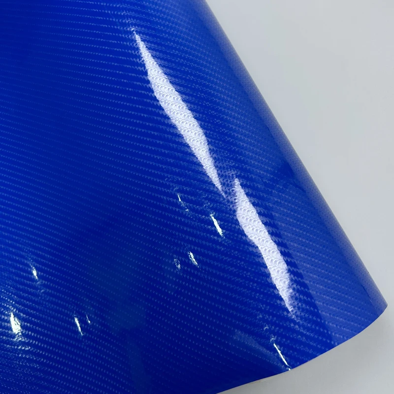 

Виниловая оберточная пленка для автомобиля, синяя Глянцевая наклейка 6D для автомобиля, виниловая оберточная пленка из углеродного волокна, наклейка на капот, наклейки для автомобиля
