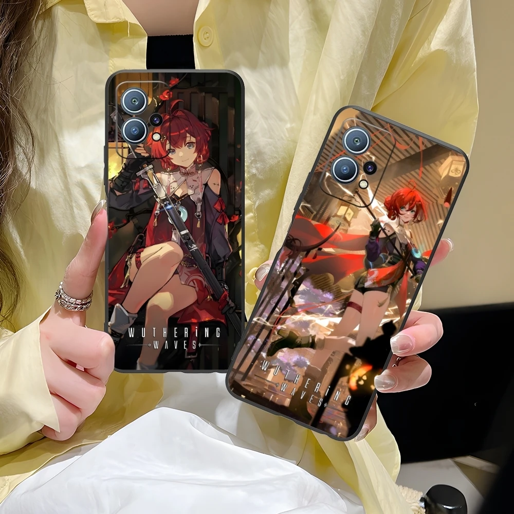 Wuthering волны Danjin Чехол для мобильного телефона Huawei P60 P50 P40 P30 P20 P10 P9 P8 Pro Lite Plus черный