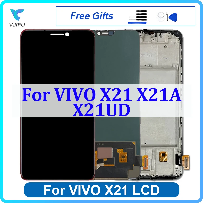 ЖК-дисплей 6,28 'для VIVO X21 X21A 1725 X21 UD, дигитайзер сенсорного экрана в сборе, замена телефона, Ремонт 100% протестирован
