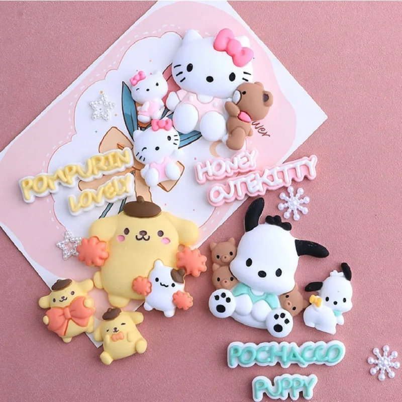 

Sanrio Anime Cute Hello Kitty Kumilo Big Card Brand DIY Phone Case Water Cup Resin Jewelry Accessories
