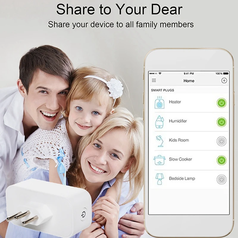 Розничная продажа Tuya 16A Бразилия стандарт Wi-Fi умная вилка с монитором мощности