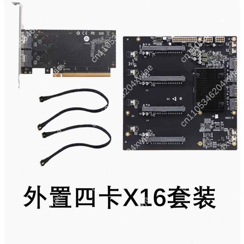 Фото PLX88096 PCIe 4.0 X16 4-слотовая задняя плата расширения для графических процессоров с шагом 65 мм, многоканальная коммутационная карта для рабочих станций глубокого обучения и майнинга. №1