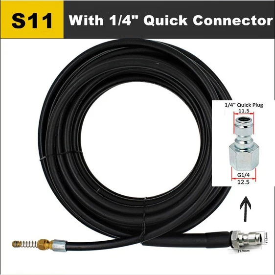 Шланг для очистки дренажной воды, набор для очистки труб с адаптером для Karcher, аксессуары, мойка высокого давления, сопло, шланг для автомойки