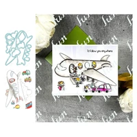 plane fun pocket pals 2022 new scrapbooking decor clear silicone stamps stickers stencils diy gift card craft metal cutting dies