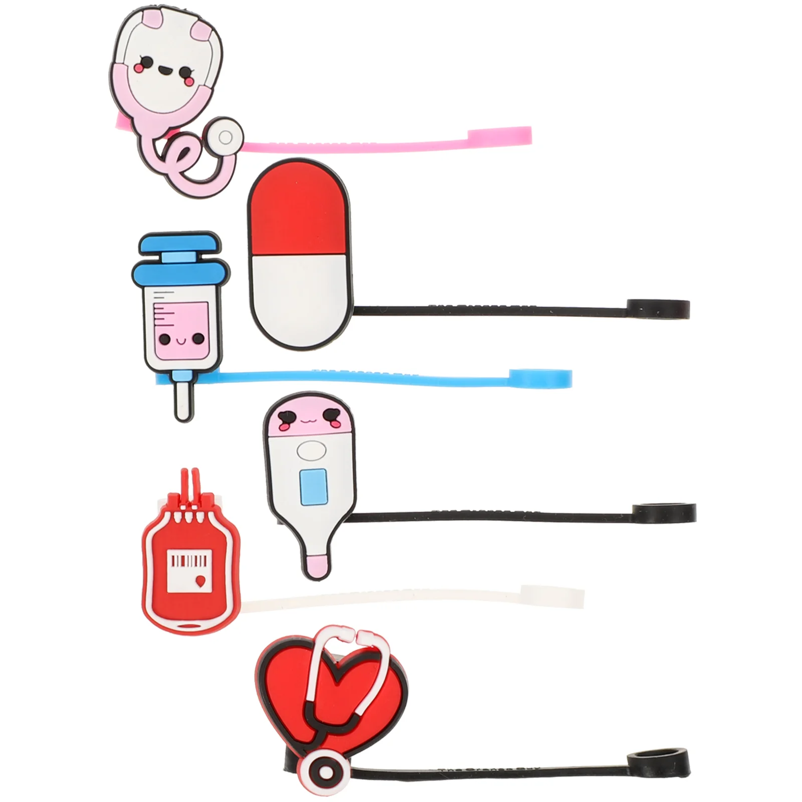 

6 шт., силиконовые соломинки для напитков