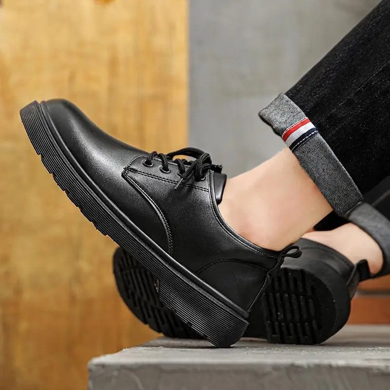 

Hair Stylist Fall Casual Leather Shoes Male New Suit Business Boy Sense British Derby Wedding Groom's Shoes
