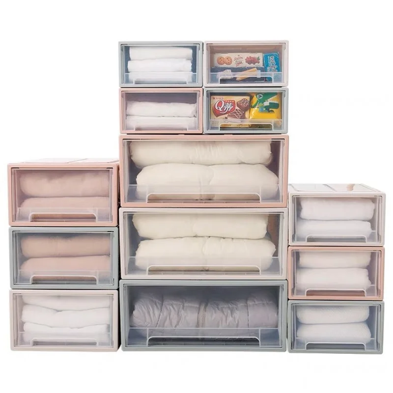 

Closet Storage Drawer Box Large Plastic Drawer for Clothes Stackable Wardrobe Sundries Organizer Household Cabinet Storage Box
